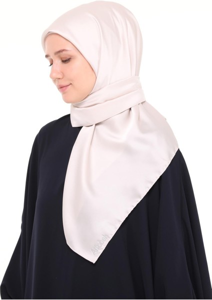 Kadın Saten Krep Düz Parlak Abiye Eşarp - Koyu Krem modelleri