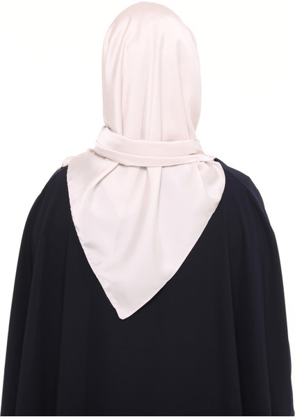 Kadın Saten Krep Düz Parlak Abiye Eşarp - Koyu Krem fırsatları