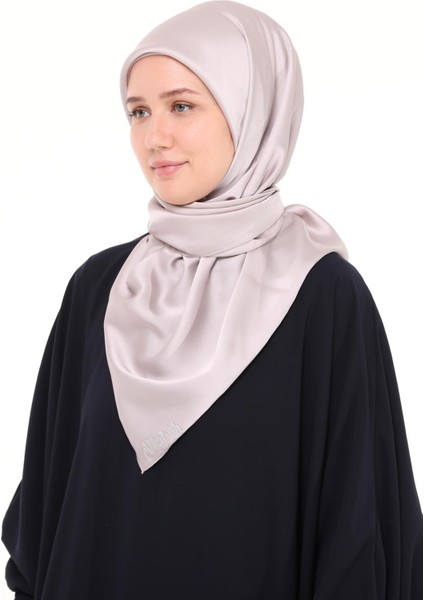 Kadın Saten Krep Düz Parlak Abiye Eşarp - Açık Vizon modelleri