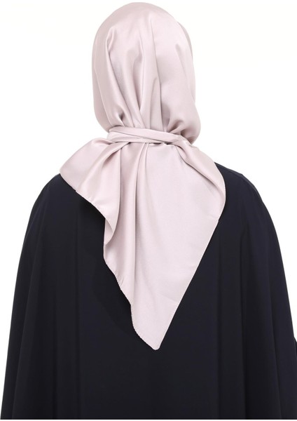 Kadın Saten Krep Düz Parlak Abiye Eşarp - Açık Vizon fırsatları