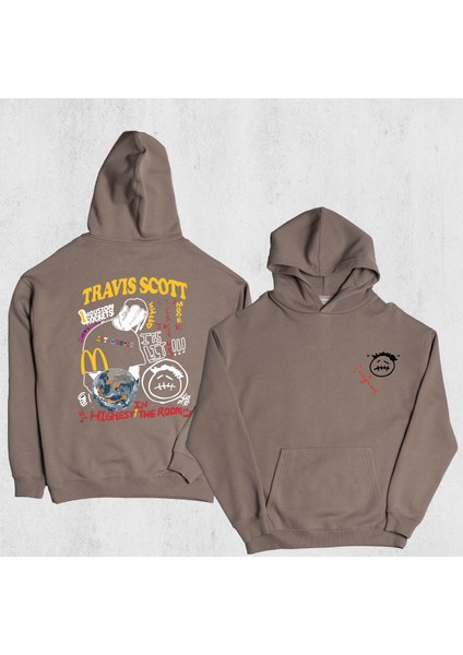 Unisex Oversize Cactus Travis Sc. Kapşonlu Sweatshirt