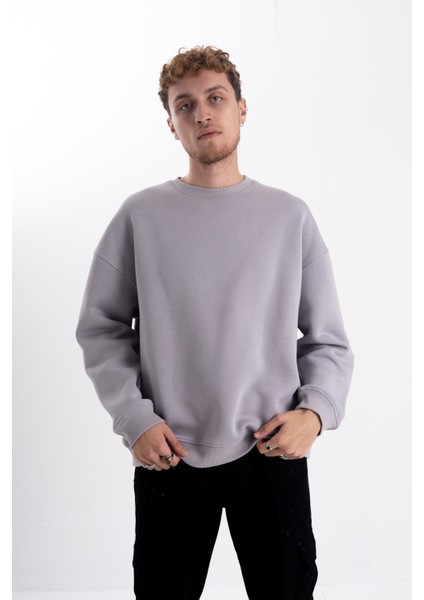 Unisex Oversize Gri Sweatshirt Oversize fiyatları