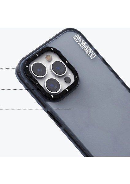 iPhone 15 Uyumlu Kılıf Buzlu Mat Tasarım Youngkit Colored Sand Serisi Kapak Siyah modelleri
