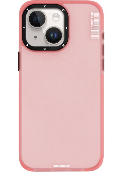 iPhone 15 Uyumlu Kılıf Buzlu Mat Tasarım Youngkit Colored Sand Serisi Kapak Pembe fiyatları