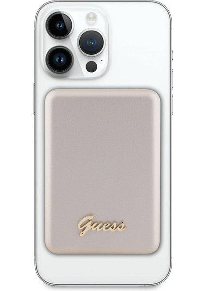 Orjinal Lisanslı Magsafe Şarj Özellikli Metal Yazı Logolu Powerbank 3000MAH 5W Gold fiyatları