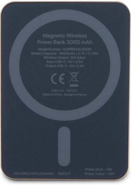 Orjinal Lisanslı Magsafe Şarj Özellikli Metal Yazı Logolu Powerbank 3000MAH 5W Gold fırsatları