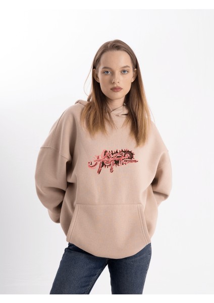 Unisex Oversize Cactus Jk Utopia Kapşonlu Sweatshirt