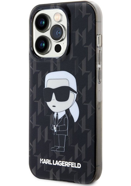 iPhone 15 Pro Max Uyumlu Kılıf Iml Ikonik Monogram Orjinal Lisanslı Kapak Siyah modelleri