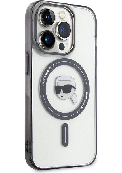 iPhone 15 Pro Uyumlu Kılıf Magsafe Şarj Özellikli Iml Karl Orjinal Lisanslı Şeffaf