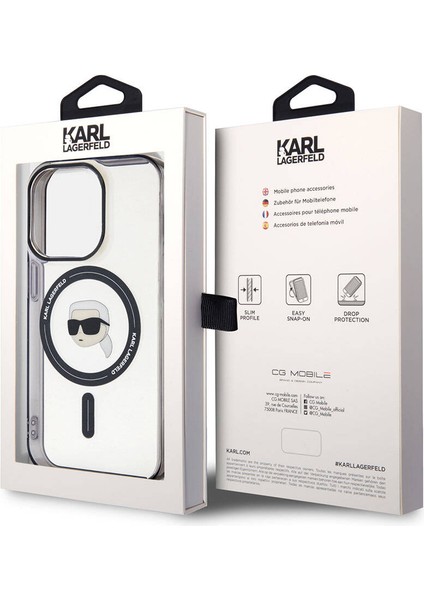 iPhone 15 Pro Uyumlu Kılıf Magsafe Şarj Özellikli Iml Karl Orjinal Lisanslı Şeffaf indirimleri