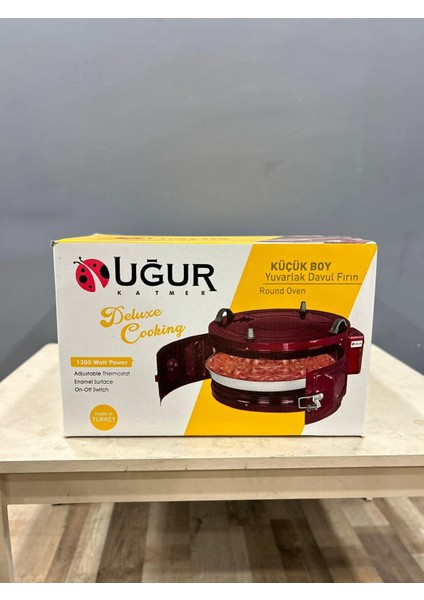 Davul Fırın Tek Tepsili Bordo
