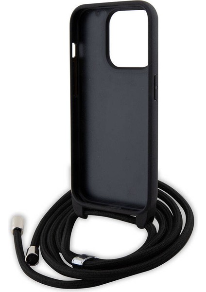 iPhone 15 Pro Max Uyumlu Kılıf Askı Ipli K&c Metal Logo Orjinal Lisanslı Kapak Siyah fırsatları