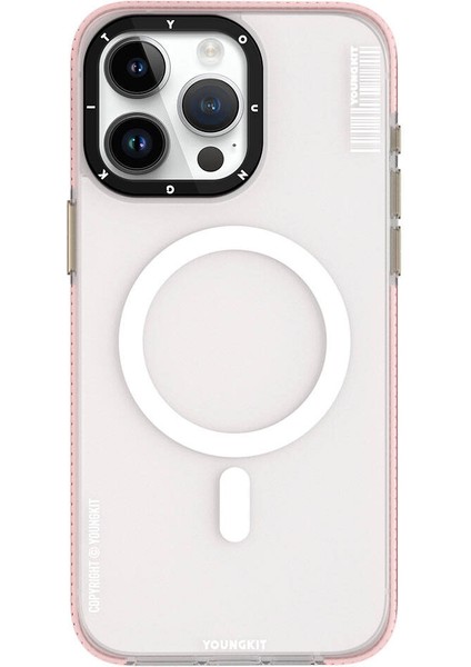 iPhone 15 Pro Uyumlu Kılıf Magsafe Şarj Özellikli Youngkit Jiansha Serisi Kapak Pembe fiyatları