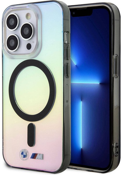 iPhone 15 Pro Max Uyumlu Kılıf Bmw Magsafe Şarjlı Transparan Renk Geçişli Iridescent Orjinal Lisans fiyatları