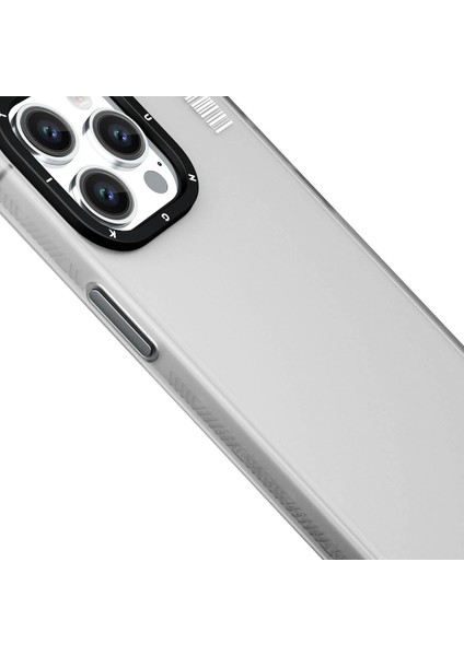 iPhone 15 Pro Uyumlu Kılıf Buzlu Mat Tasarım Youngkit Hidden Sand Serisi Kapak Gri modelleri