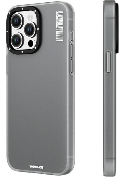 iPhone 15 Pro Uyumlu Kılıf Buzlu Mat Tasarım Youngkit Hidden Sand Serisi Kapak Gri fırsatları