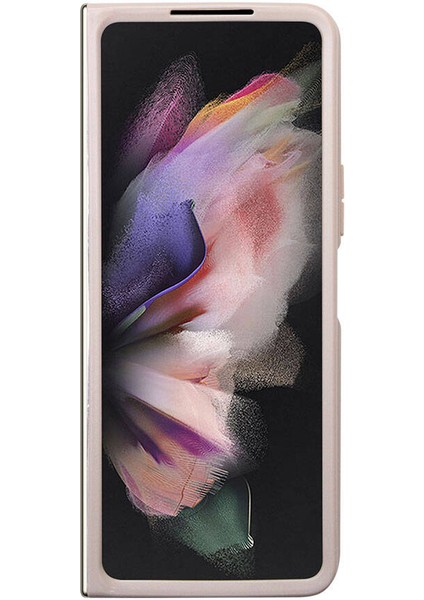 Galaxy Z Fold 5 Uyumlu Kılıf Guess Orjinal Lisanslı Pu Deri Taşlı Üçgen Logo 4g Desenli Strass Pembe