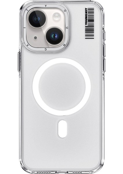 iPhone 15 Uyumlu Kılıf Magsafe Şarj Özellikli Şeffaf Youngkit Crystal Shield Serisi Kapak Şeffaf