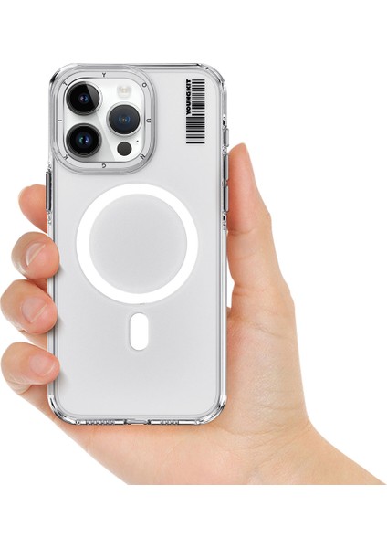 iPhone 15 Uyumlu Kılıf Magsafe Şarj Özellikli Şeffaf Youngkit Crystal Shield Serisi Kapak Şeffaf fiyatları
