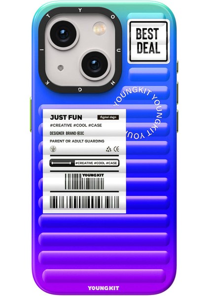 iPhone 15 Uyumlu Kılıf Youngkit The Secret Color Serisi Kapak Mor