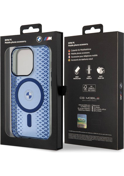 iPhone 15 Pro Max Kılıf Bmw Magsafe Şarj Özellikli Transparan Iml Signature Orjinal Lisanslı Mavi indirimleri