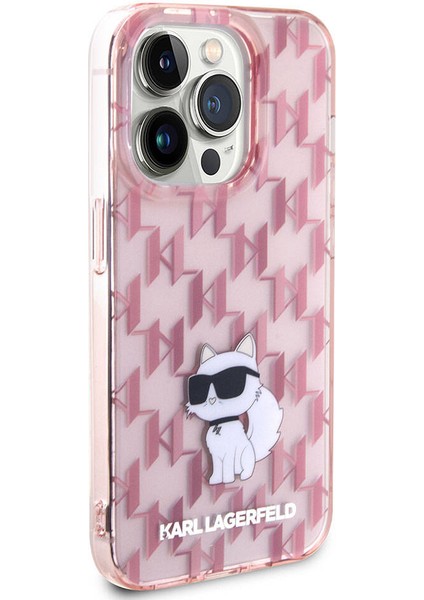 iPhone 15 Pro Uyumlu Kılıf Iml C Monogram Orjinal Lisanslı Kapak Pembe