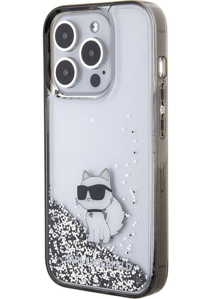 iPhone 15 Pro Uyumlu Kılıf Choupette Sıvılı Glitter Orjinal Lisanslı Kapak Şeffaf modelleri