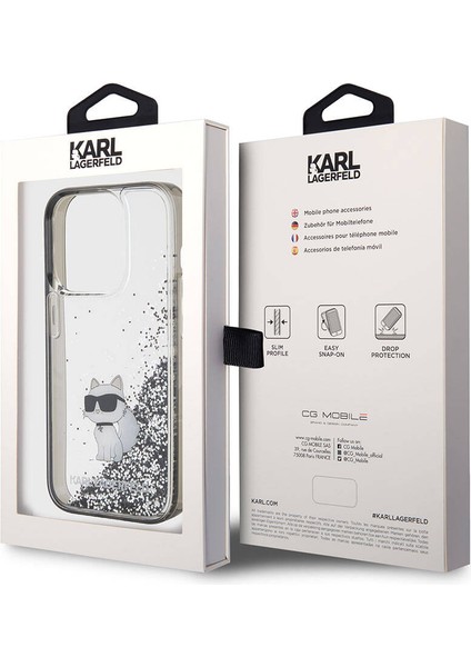 iPhone 15 Pro Uyumlu Kılıf Choupette Sıvılı Glitter Orjinal Lisanslı Kapak Şeffaf indirimleri