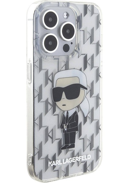 iPhone 15 Pro Uyumlu Kılıf Iml Ikonik Monogram Orjinal Lisanslı Kapak Şeffaf