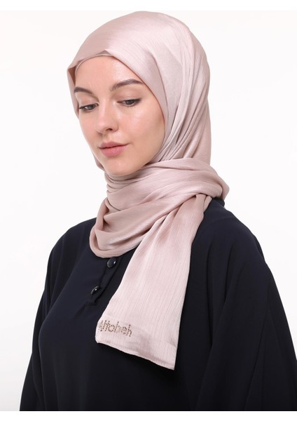 Kadın Düz Parlak Lüks Yoryo Saten Şifon Abiye Janjan Şal - Bej fiyatları