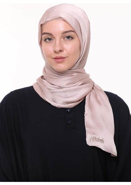 Kadın Düz Parlak Lüks Yoryo Saten Şifon Abiye Janjan Şal - Bej indirimleri