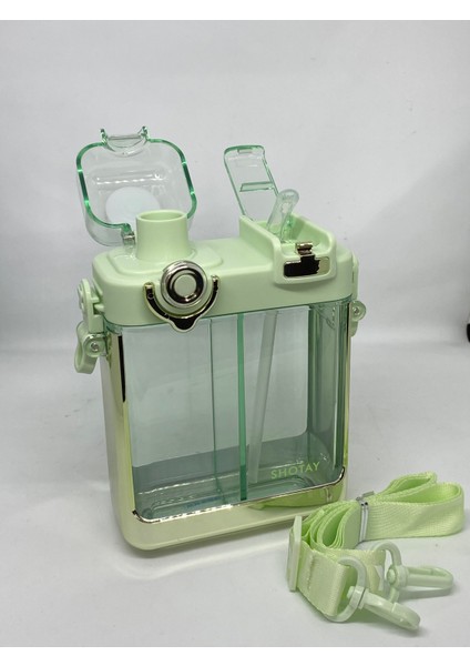 St - 7100 Çift Bölmeli 700 ml Matara Yeşil
