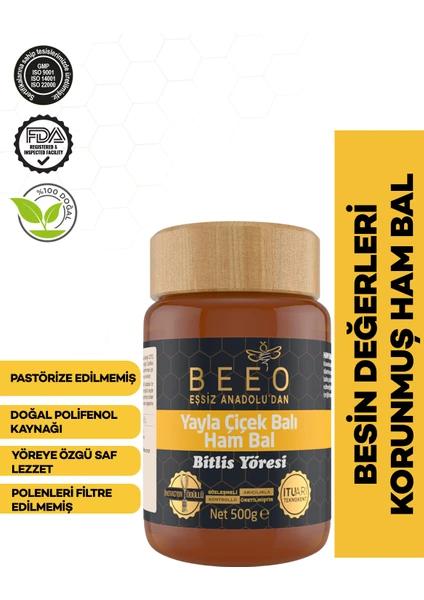 Bee' o Yayla Çiçek Balı (Bitlis Yöresi) 500 gr