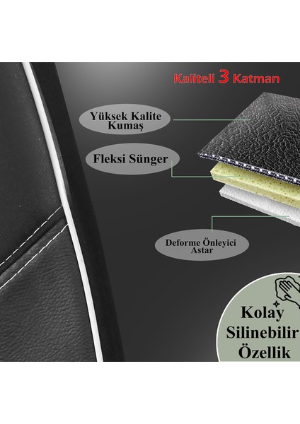 Tofaş Doğan Uyumlu Özel Tasarım Oto Koltuk Kılıfı Seti Star B