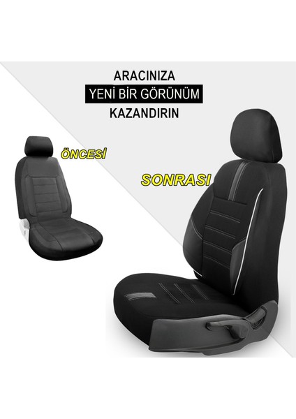 Tofaş Doğan Uyumlu Özel Tasarım Oto Koltuk Kılıfı Seti Star B