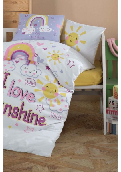 Sun Love Sarı %100 Pamuk Bebek Nevresim Takımı fiyatları