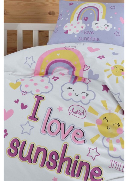 Sun Love Sarı %100 Pamuk Bebek Nevresim Takımı fırsatları
