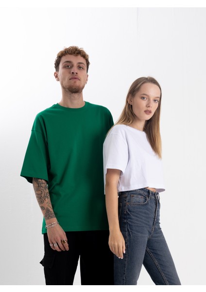 Unisex Oversize Tshirt Yeşil