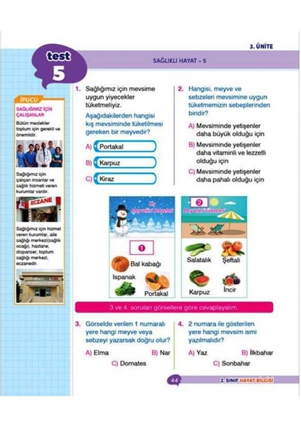 2.sınıf İpuçlu Hayat Bilgisi Yeni Nesil Soru Bankası