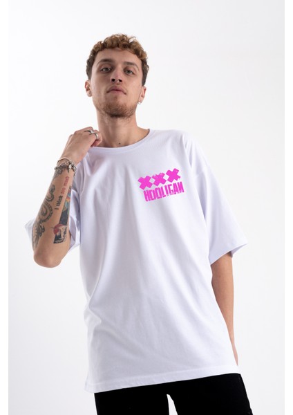 Unisex Oversize Pink Hooligan Tshirt fiyatları