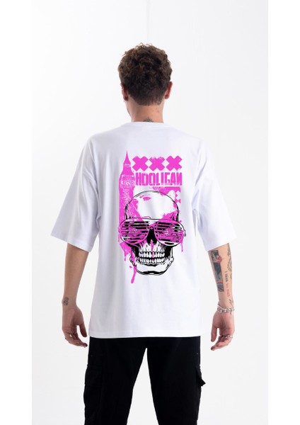 Unisex Oversize Pink Hooligan Tshirt modelleri