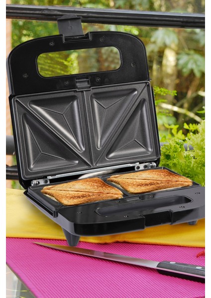 Trimax 4’ü Bir Arada Çıkarılabilir Mini Tost Izgara Waffle Sandviç Makinesi GM7452 modelleri