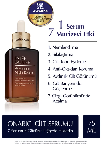 Estee Lauder Yaşlanma Karşıtı Cilt Serumu - Advanced Night Repair Onarıcı Gece Serumu - 75 ml