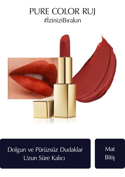 Mat Bitişli Ruj - Pure Color Matte Lipstick - 3.5gr - Renk: 571 Independent