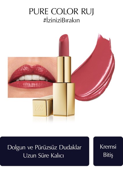 Kremsi Ruj - Pure Color Creme Lipstick Kremsi, Saten Bitiş - 3.5gr - Renk: 420 Rebellious Rose