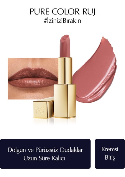 Kremsi Ruj - Pure Color Creme Lipstick Kremsi, Saten Bitiş - 3.5gr - Renk: 862 Untamable