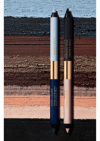 Estee Lauder Kajal Eyeliner Duo Çift Taraflı Göz Kalemi - 1 gr - Renk: 03 Dark Chocolate / Rich Bronze