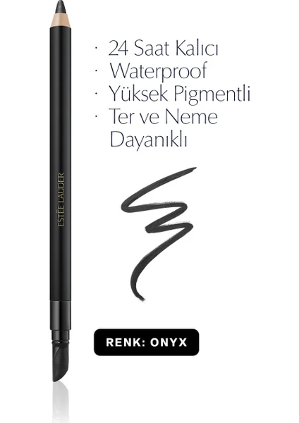 Estee Lauder Göz Kalemi - Double Wear 24 Saat Kalıcı Suya Dayanıklı Waterproof Jel Göz Kalemi -01 Siyah ONYX 1.2g