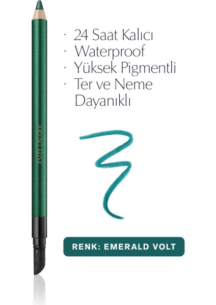 Göz Kalemi - Double Wear 24 Saat Kalıcı Suya Dayanıklı Waterproof Jel Göz Kalemi -08 EMERALD VOLT