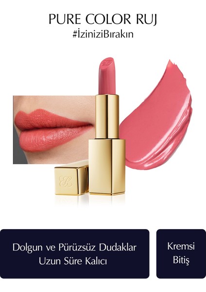 Estee Lauder Kremsi Ruj - Pure Color Creme Lipstick Kremsi, Saten Bitiş -  3.5gr - Renk: 260 Eccentric